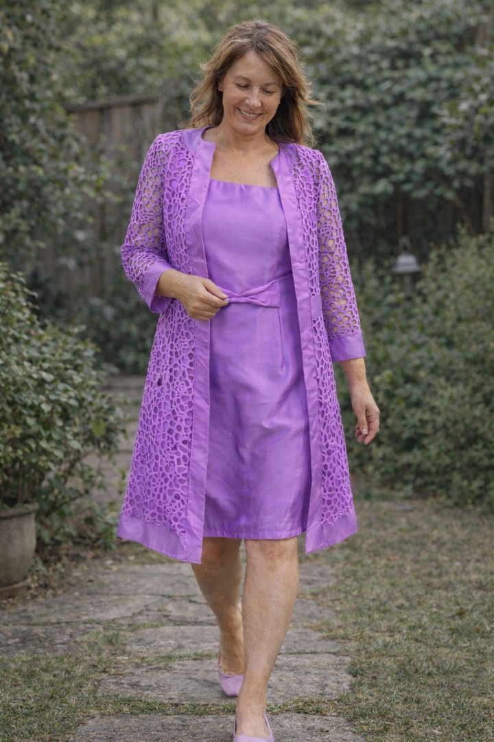 Odette two piece lace dress with jacket – image 5