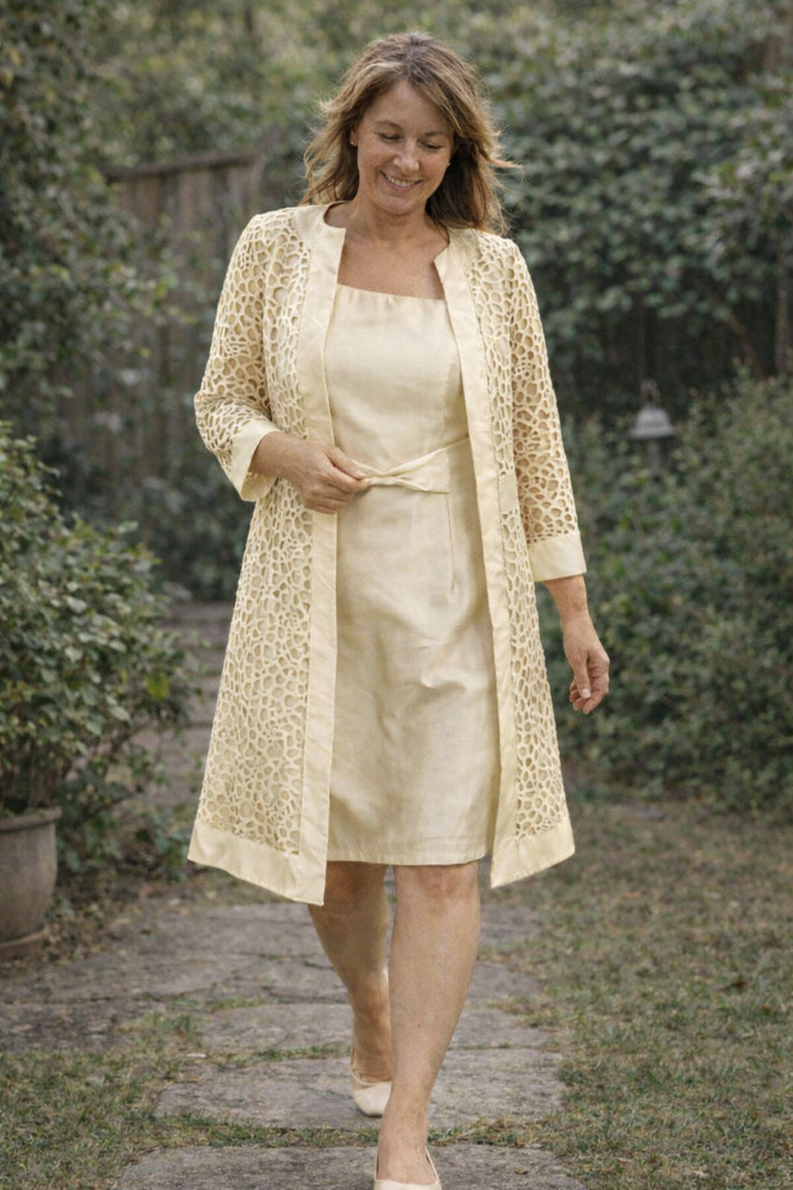 Odette two piece lace dress with jacket – image 3