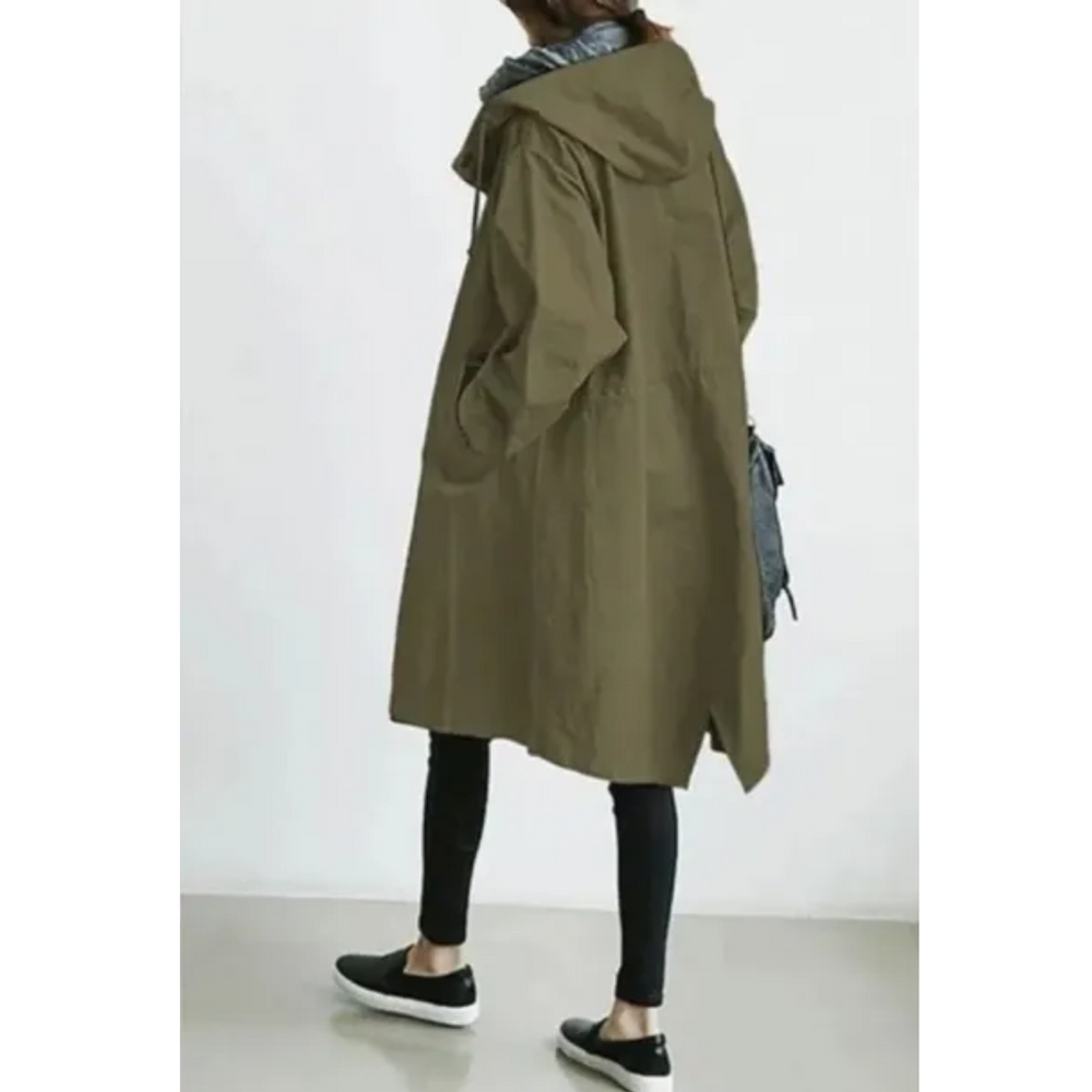Avelina long hooded rain coat – image 2