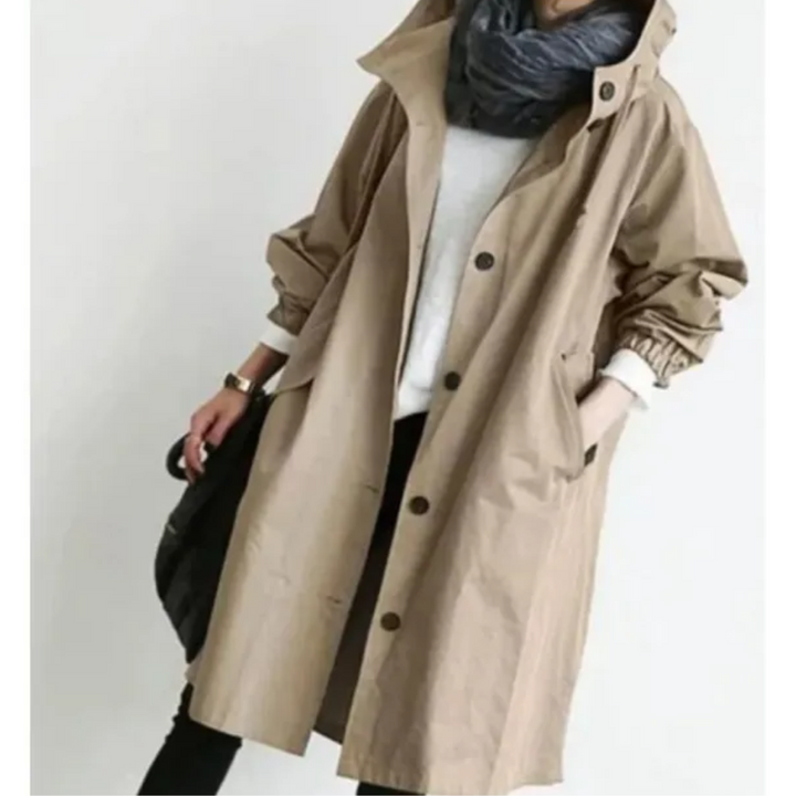 Avelina long hooded rain coat – image 3