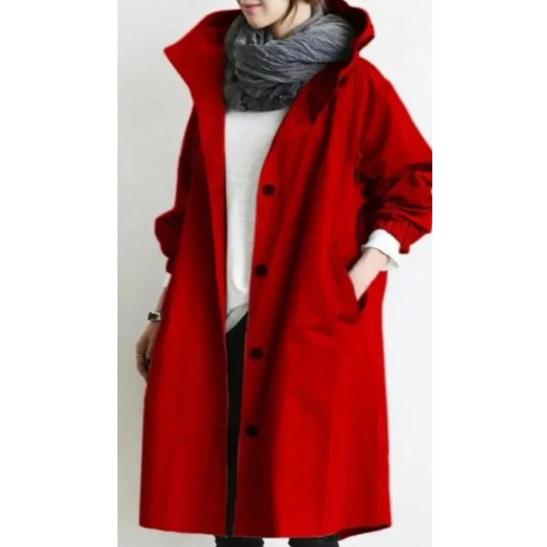 Avelina long hooded rain coat – image 4