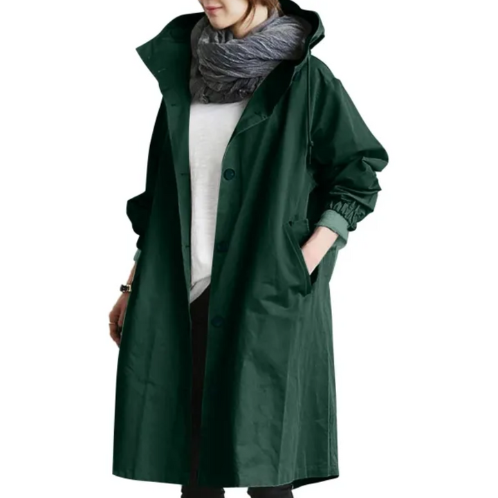Avelina long hooded rain coat – image 5