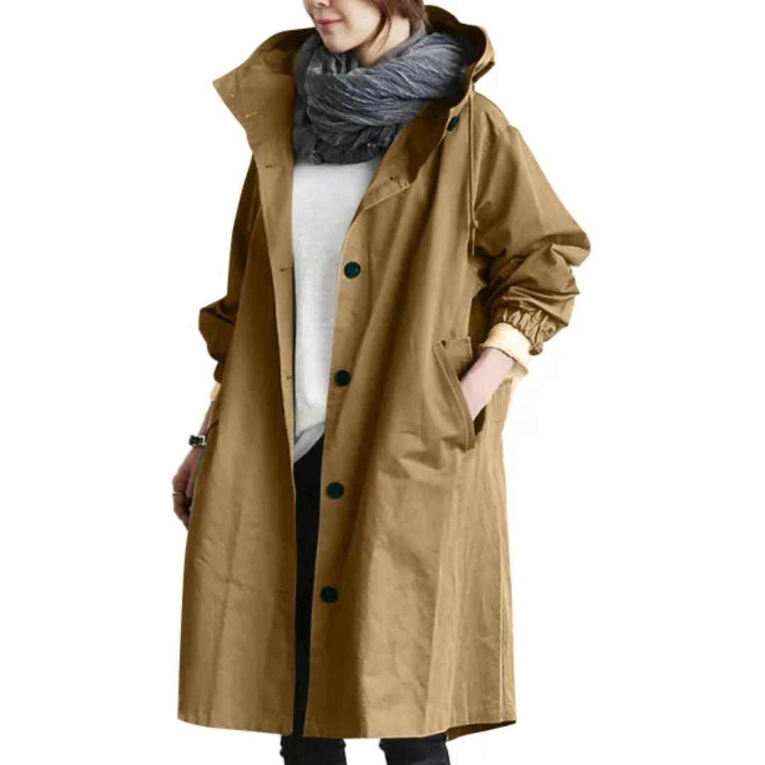 Avelina long hooded rain coat – image 6