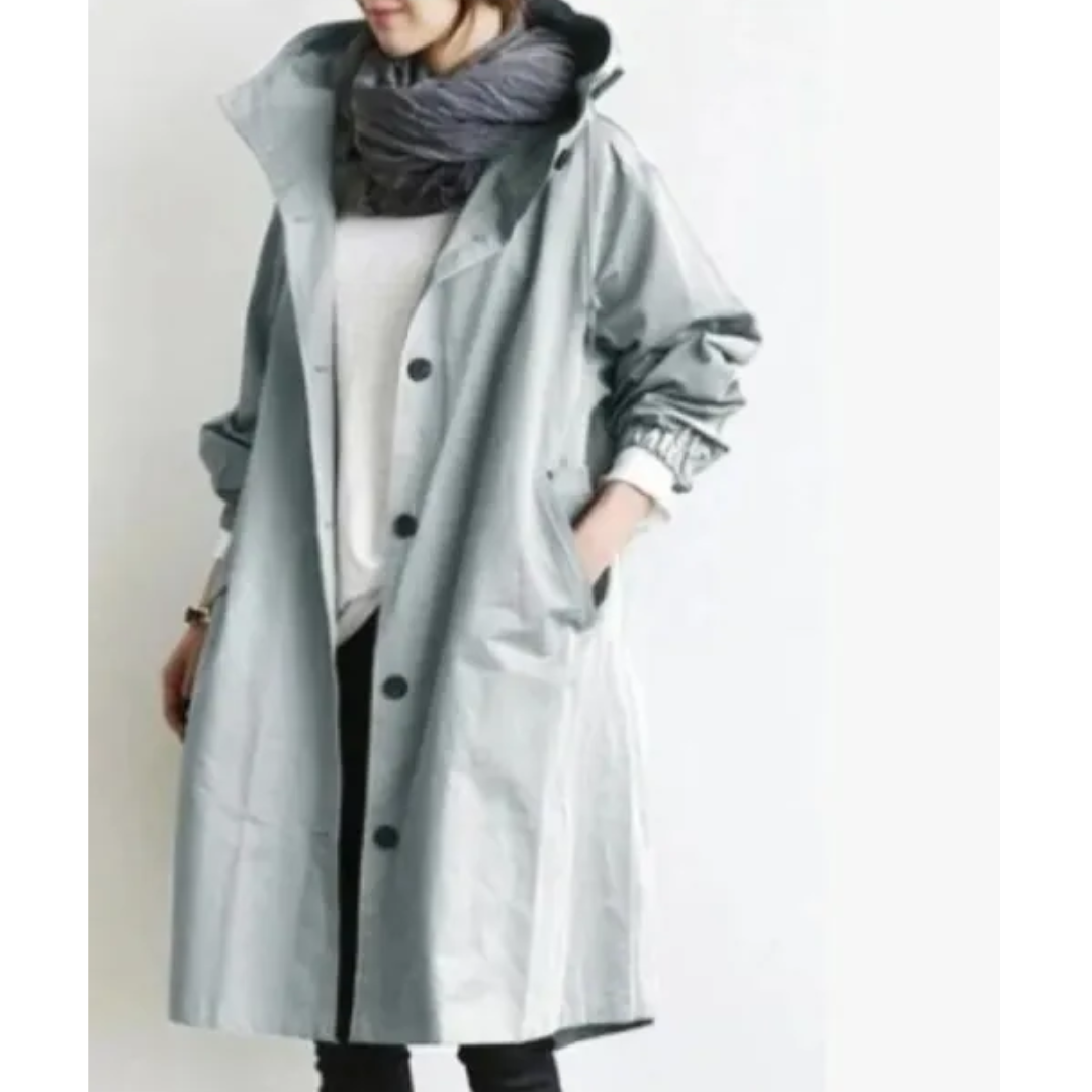 Avelina long hooded rain coat – image 8