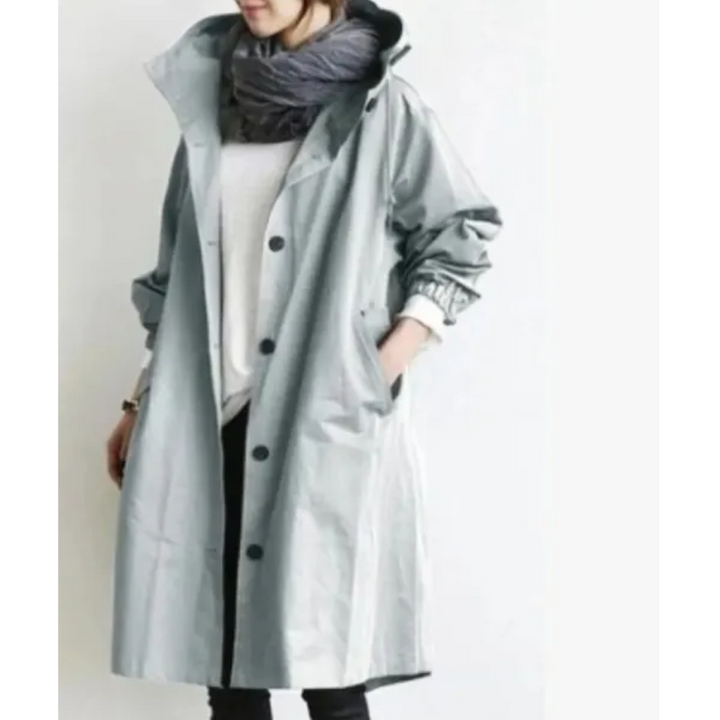 Avelina long hooded rain coat – image 8