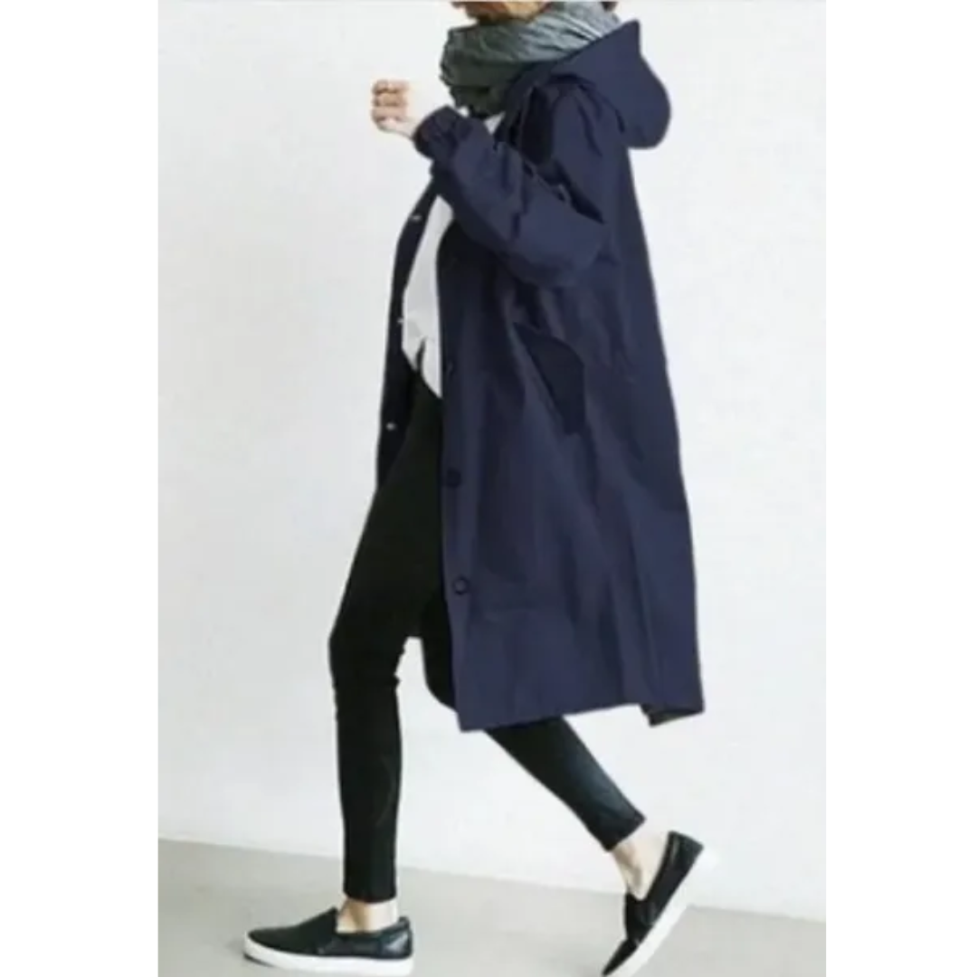 Avelina long hooded rain coat – image 9