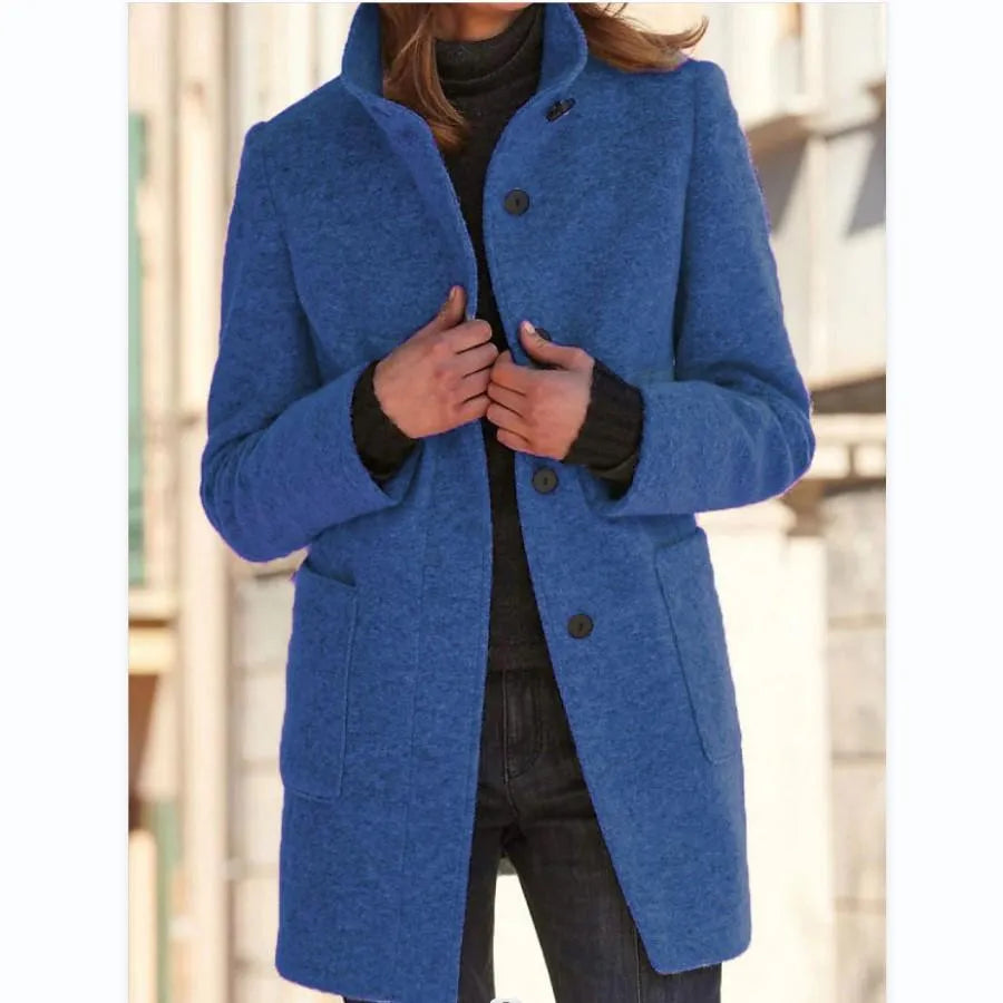 Edie roll neck wool coat – image 3