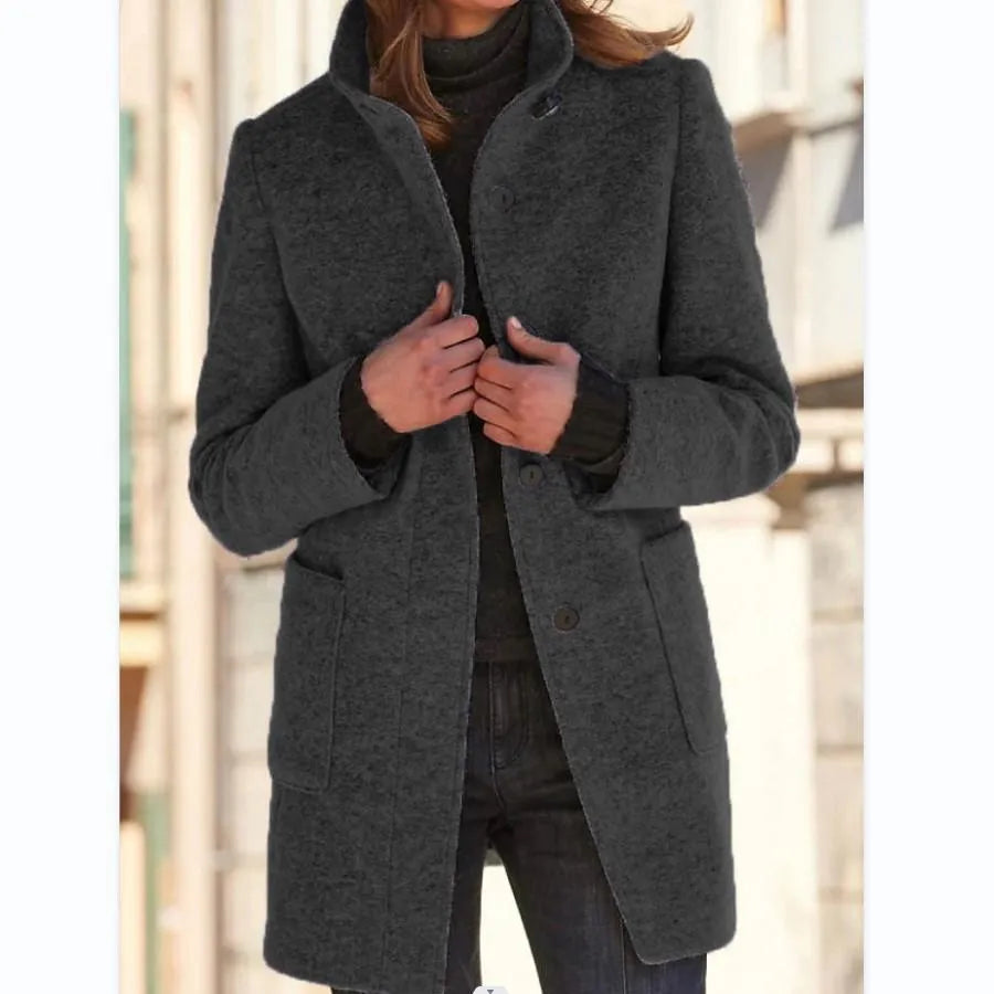 Edie roll neck wool coat – image 6