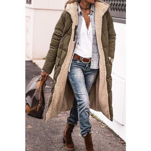 Gwladys reversible long hooded puffer coat – image 5