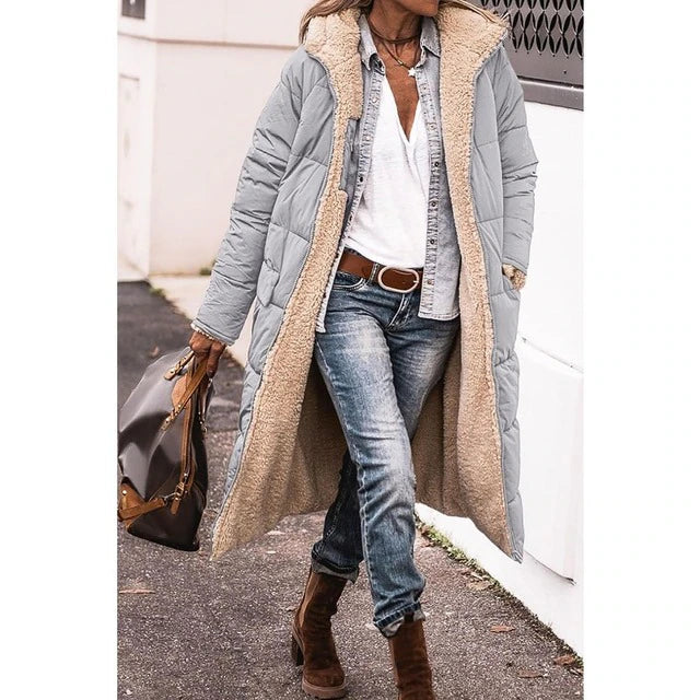 Gwladys reversible long hooded puffer coat – image 3