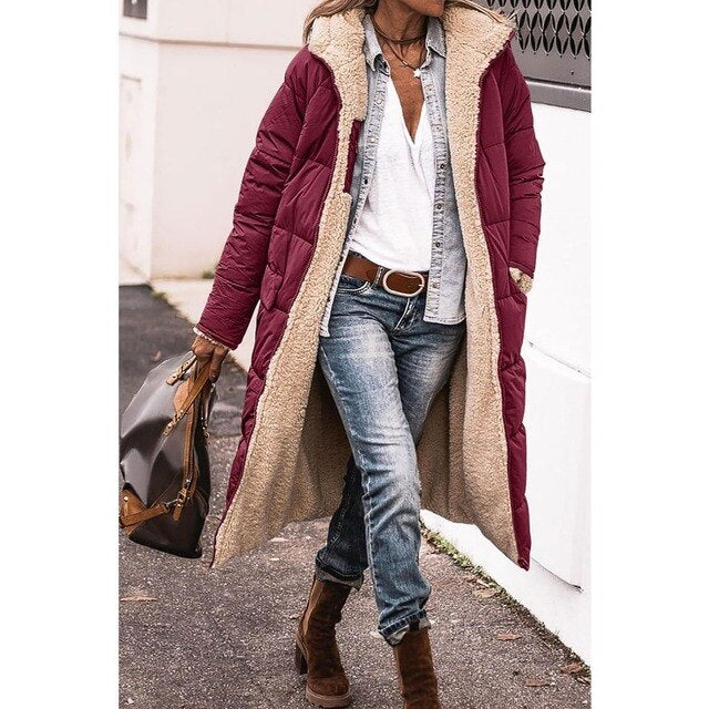Gwladys reversible long hooded puffer coat – image 6