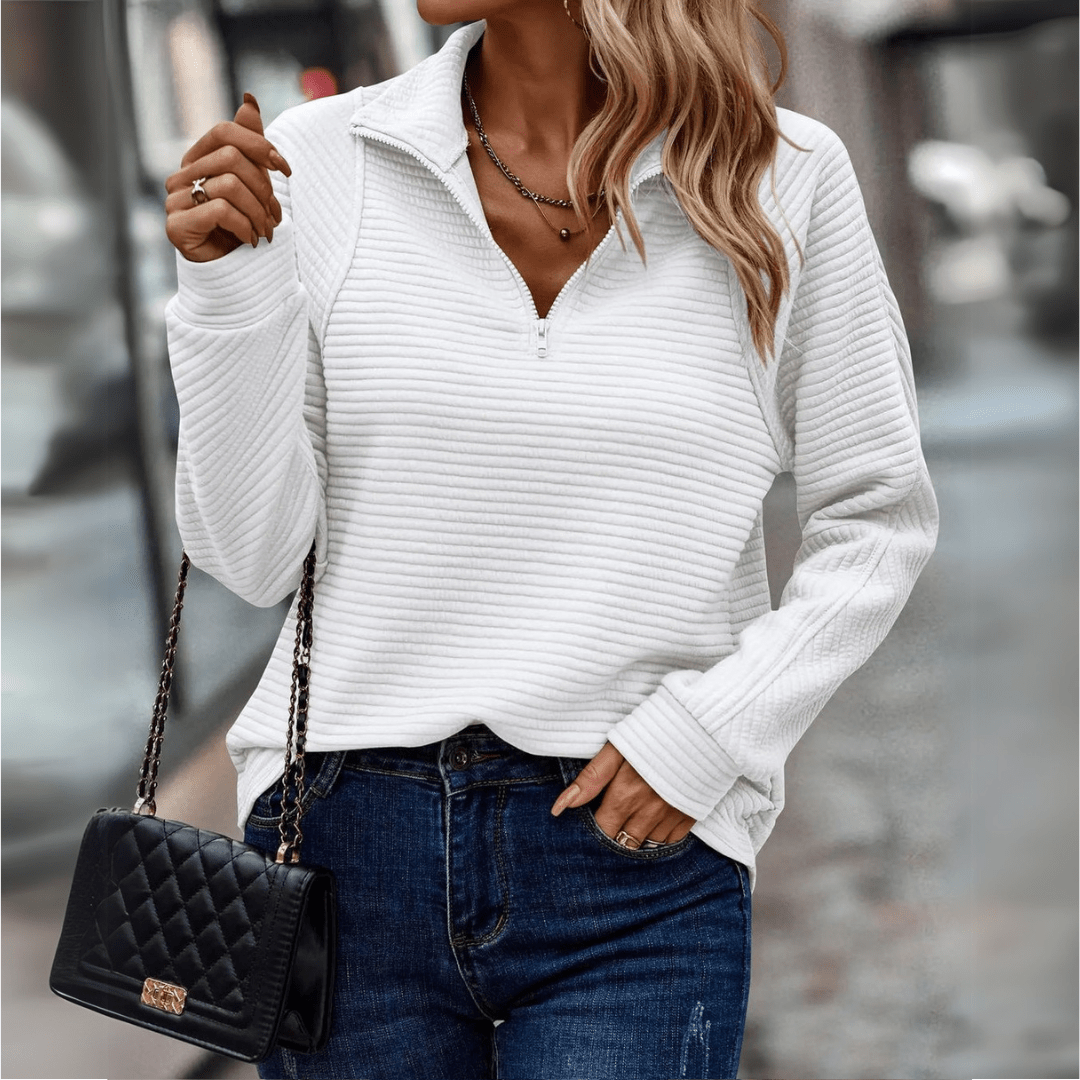 Lara half zip stand collar jumper – image 2