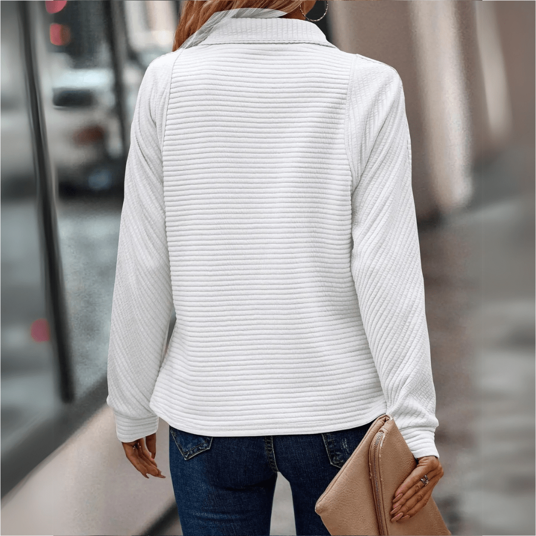 Lara half zip stand collar jumper – image 7