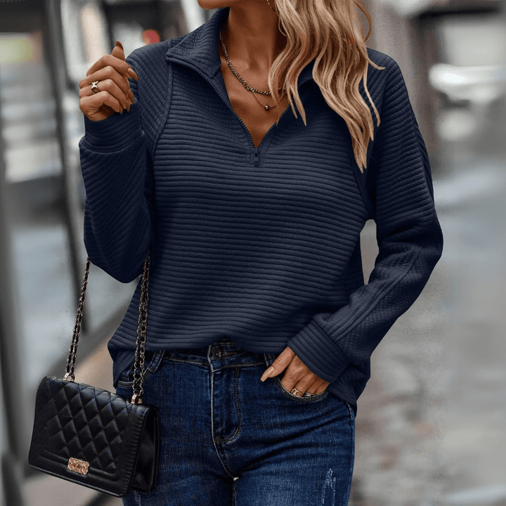 Lara half zip stand collar jumper – image 6