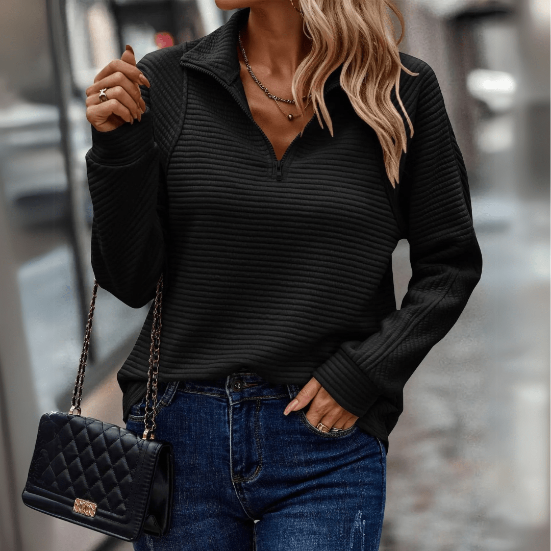 Lara half zip stand collar jumper – image 4