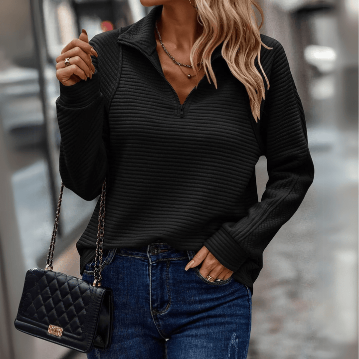 Lara half zip stand collar jumper – image 4