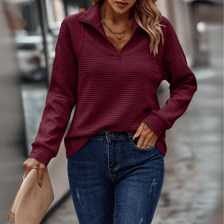 Lara half zip stand collar jumper – image 5