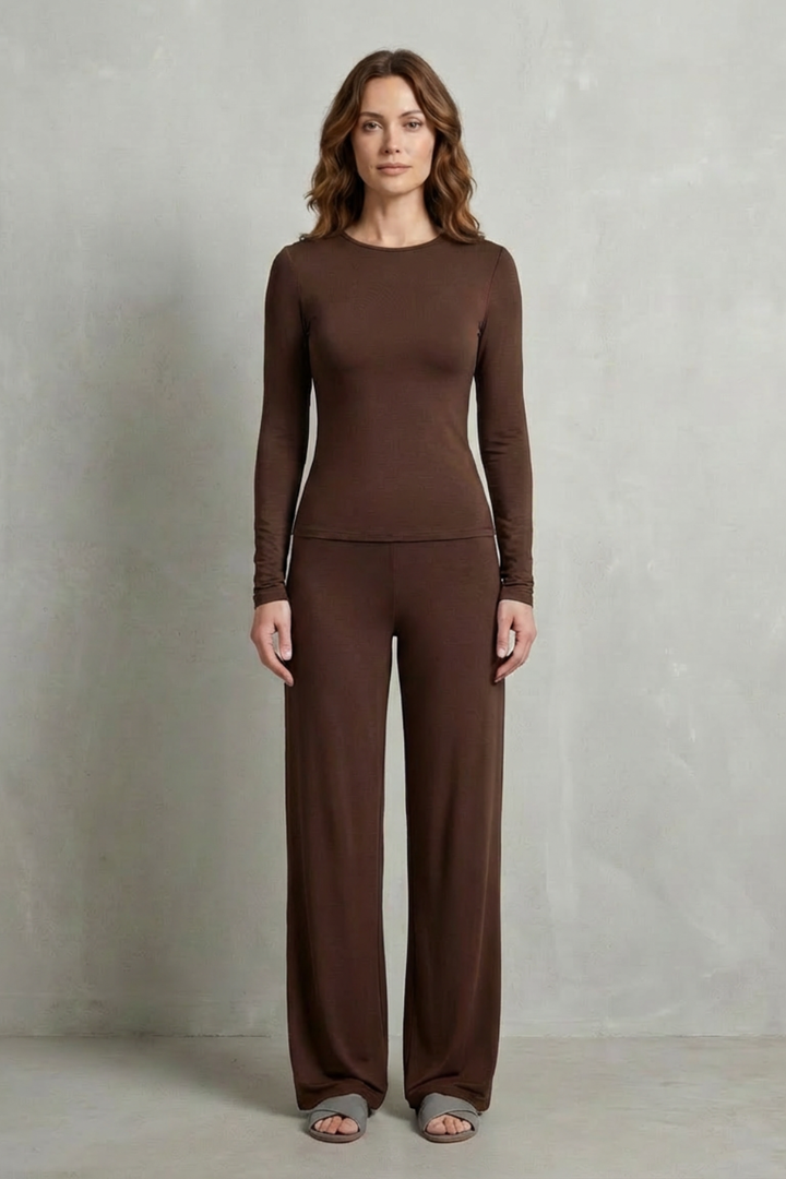 Tilda fitted top and wide leg trouser set – image 14