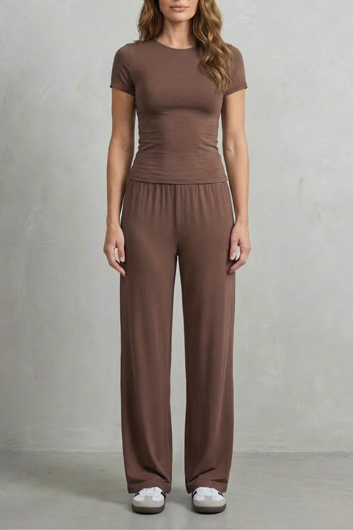 Tilda fitted top and wide leg trouser set – image 15