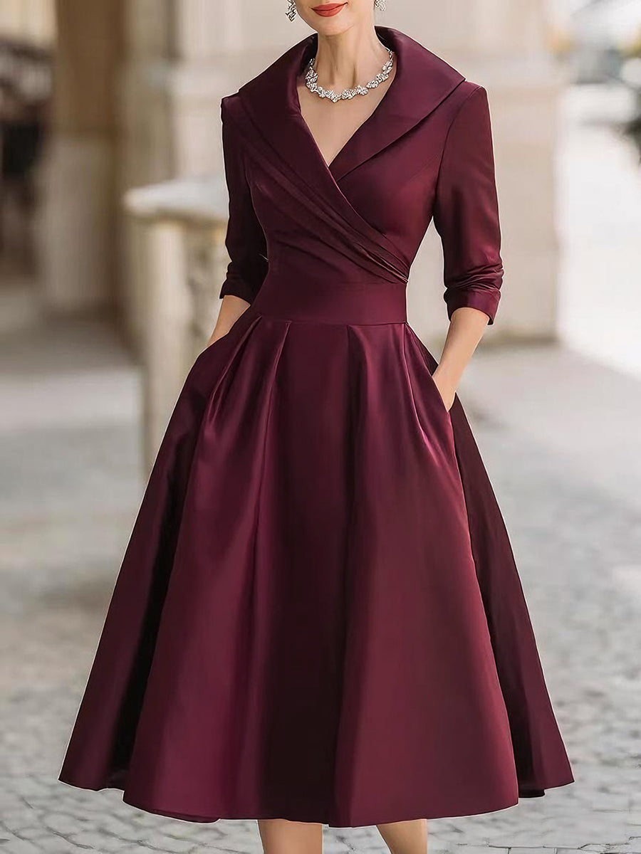 Albertine a-line wrap bodice midi dress – image 4