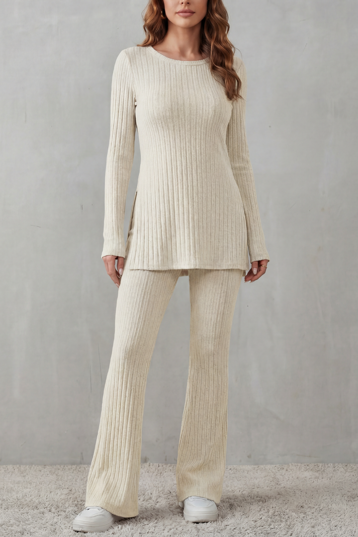 Frances ribbed tunic and flared trouser set – image 11