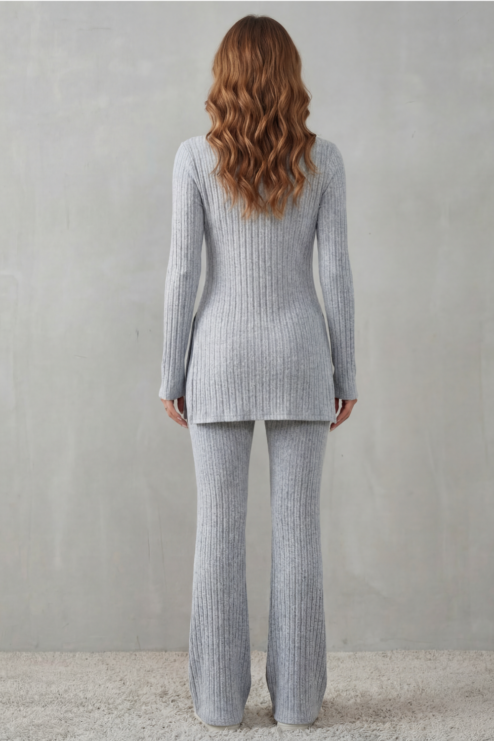 Frances ribbed tunic and flared trouser set – image 4