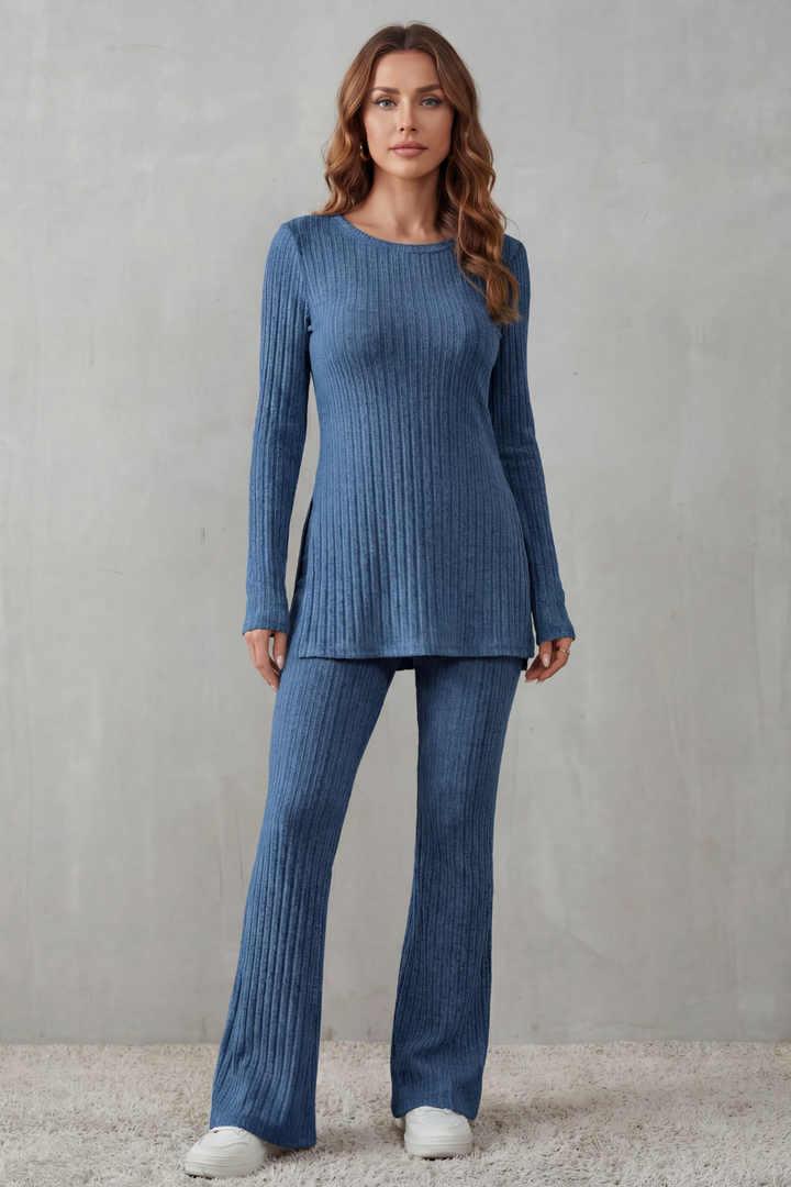 Frances ribbed tunic and flared trouser set – image 8