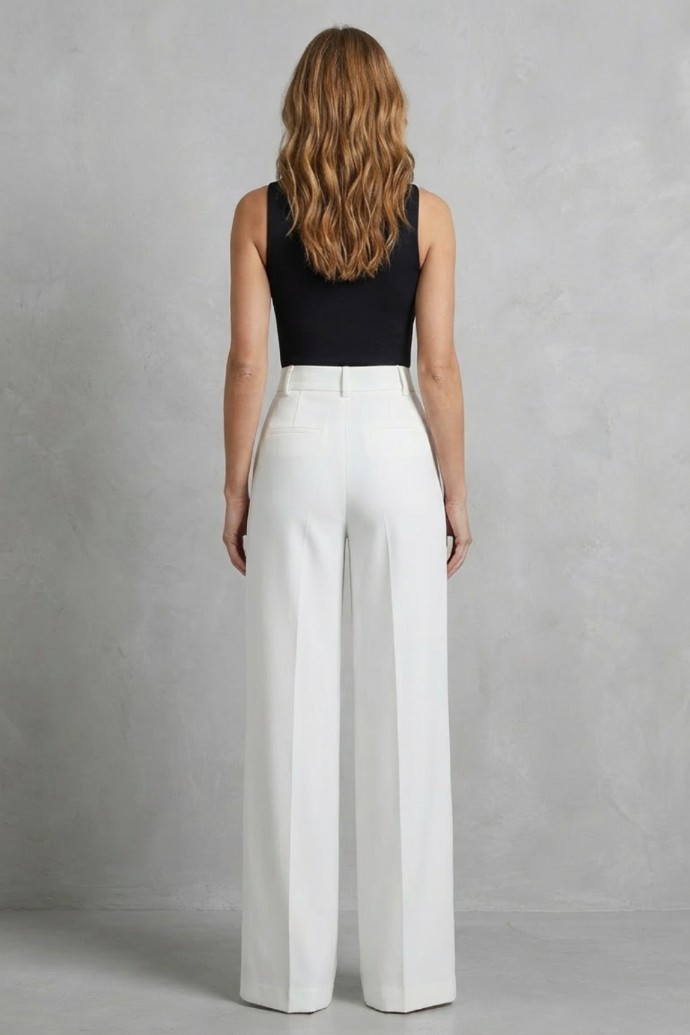 Mirela pleated high waist wide leg trousers – image 4