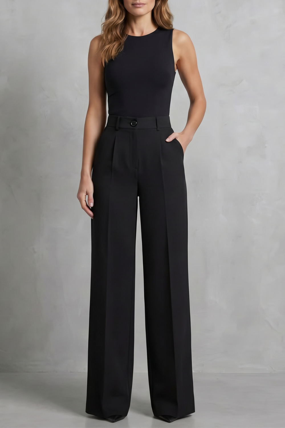 Mirela pleated high waist wide leg trousers – image 5