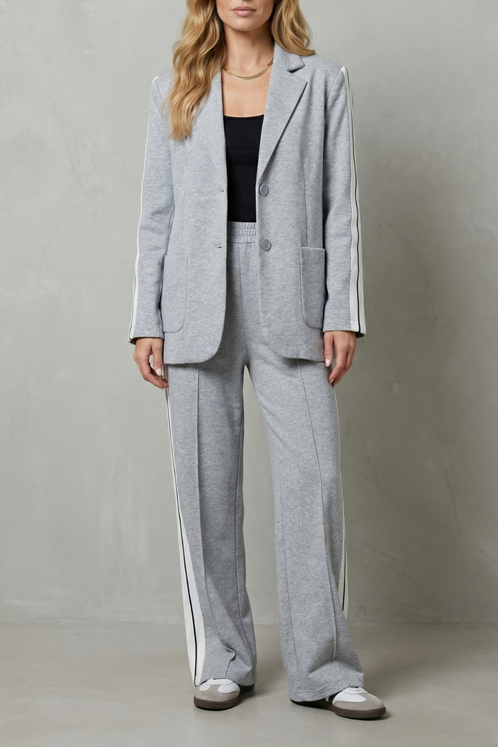 Rosamund side stripe blazer and trouser set