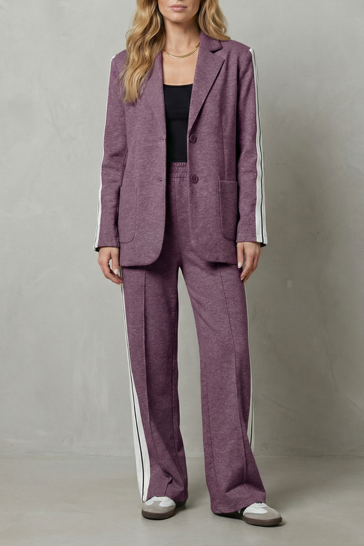 Rosamund side stripe blazer and trouser set – image 15