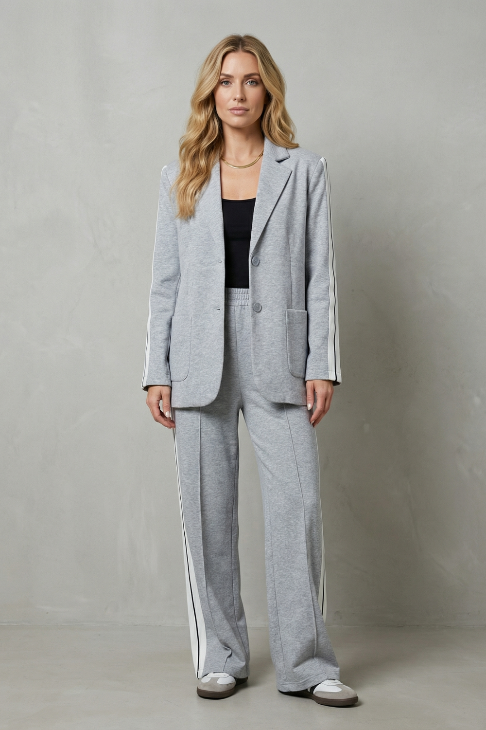 Rosamund side stripe blazer and trouser set – image 2