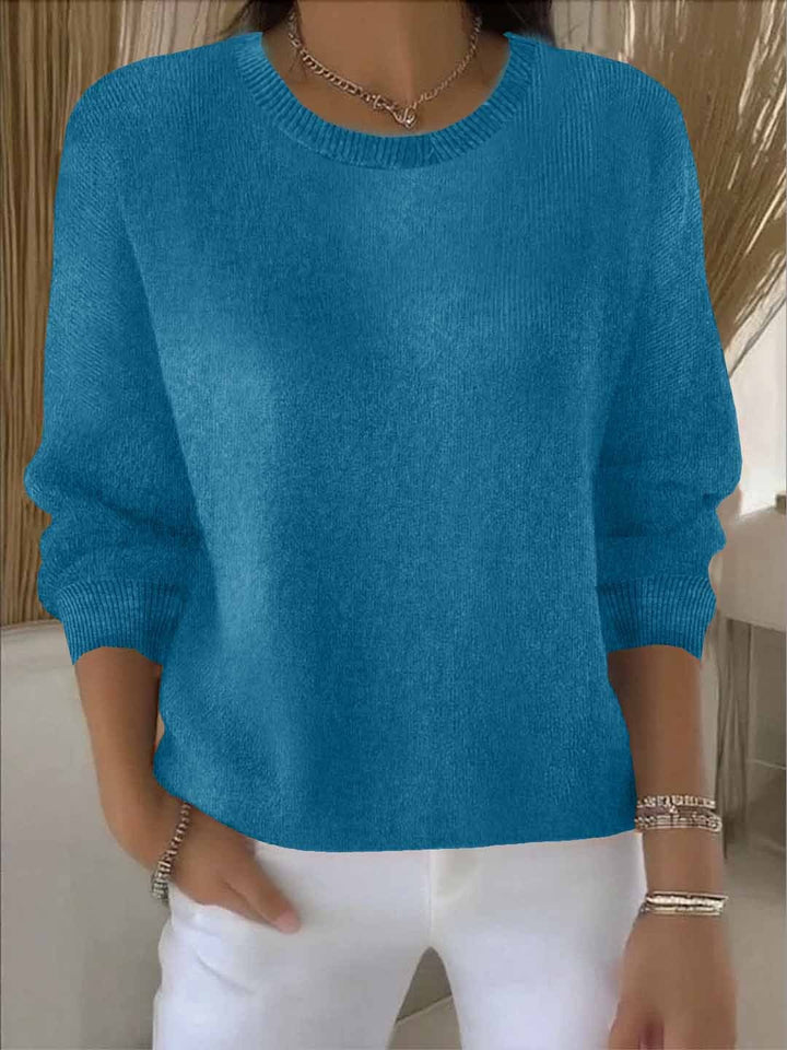 Sadie soft crew neck knitted jumper – image 2