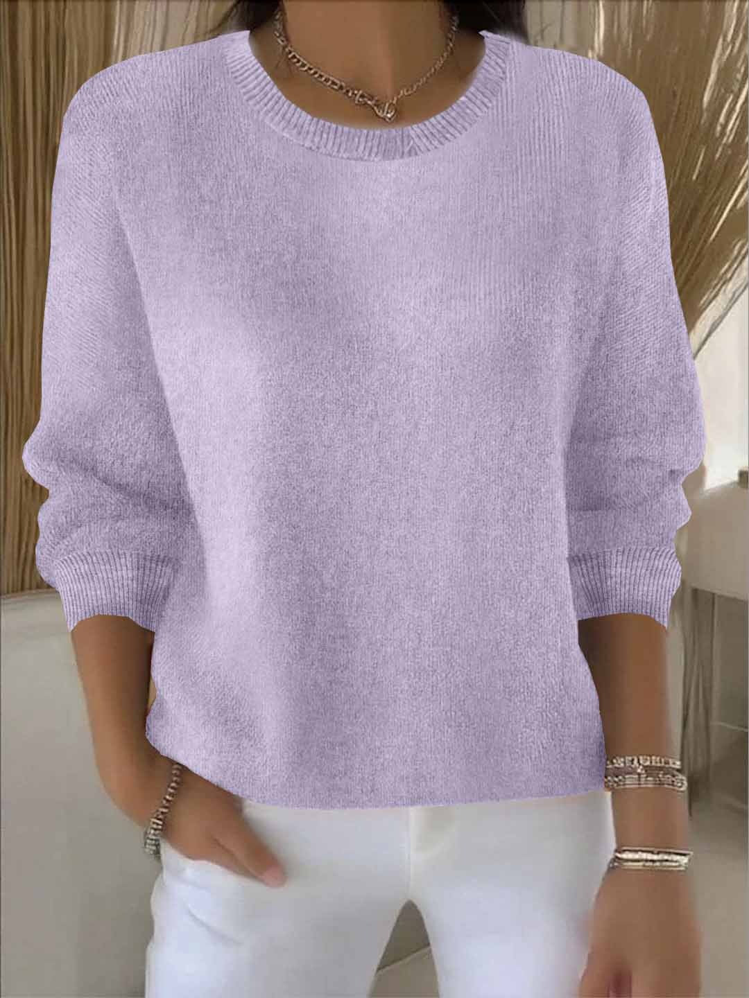 Sadie soft crew neck knitted jumper – image 11