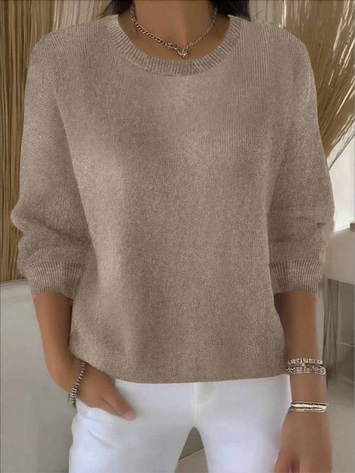 Sadie soft crew neck knitted jumper – image 6