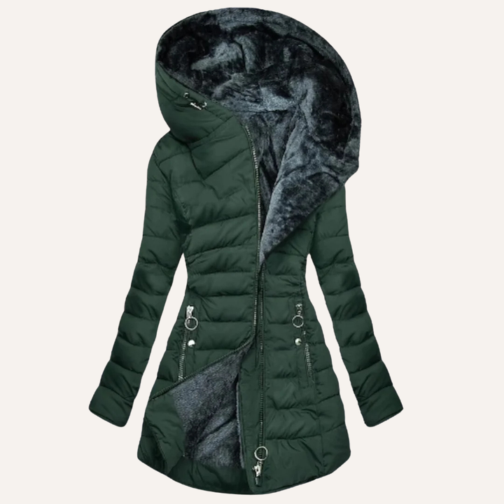 Annalise fitted hooded quilted puffer jacket – image 3