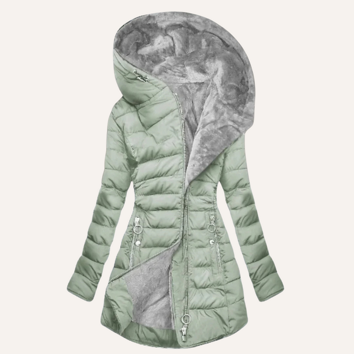 Annalise fitted hooded quilted puffer jacket – image 4