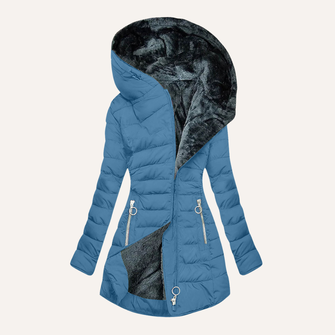 Annalise fitted hooded quilted puffer jacket – image 5