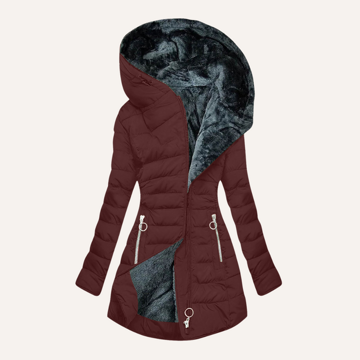 Annalise fitted hooded quilted puffer jacket – image 6