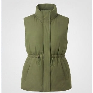 Lleucu long padded hooded gilet with drawstring waist – image 10