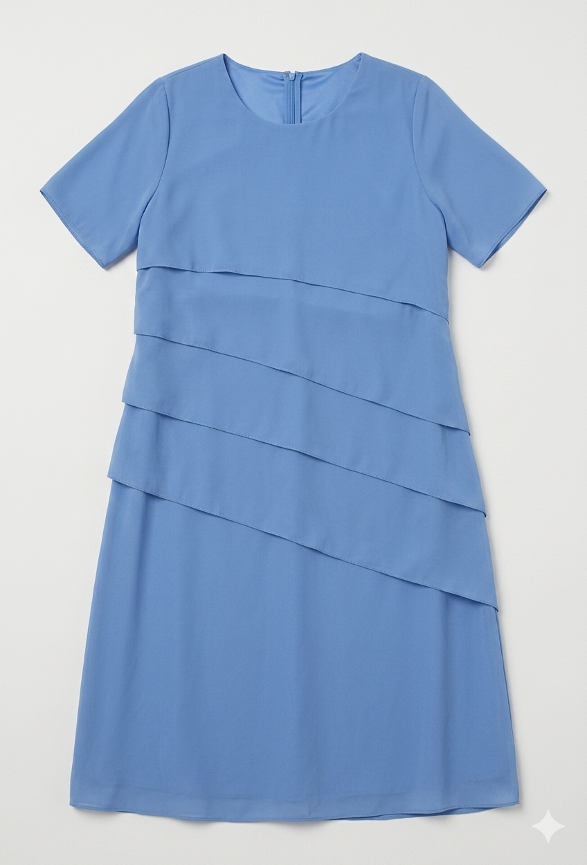 Rosaline layered chiffon short sleeve dress – image 9