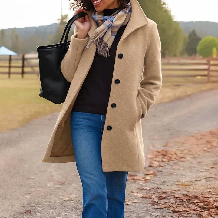 Ottoline notch lapel longline coat – image 2