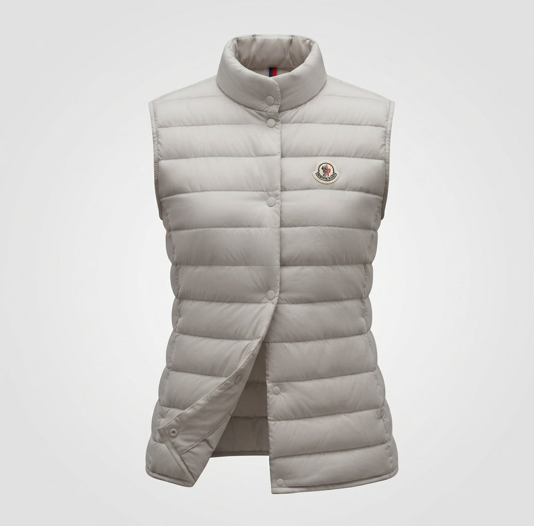 Manon square quilted high collar gilet – image 7