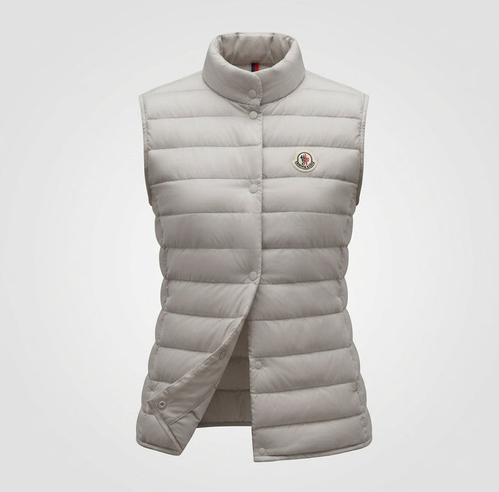 Manon square quilted high collar gilet – image 7