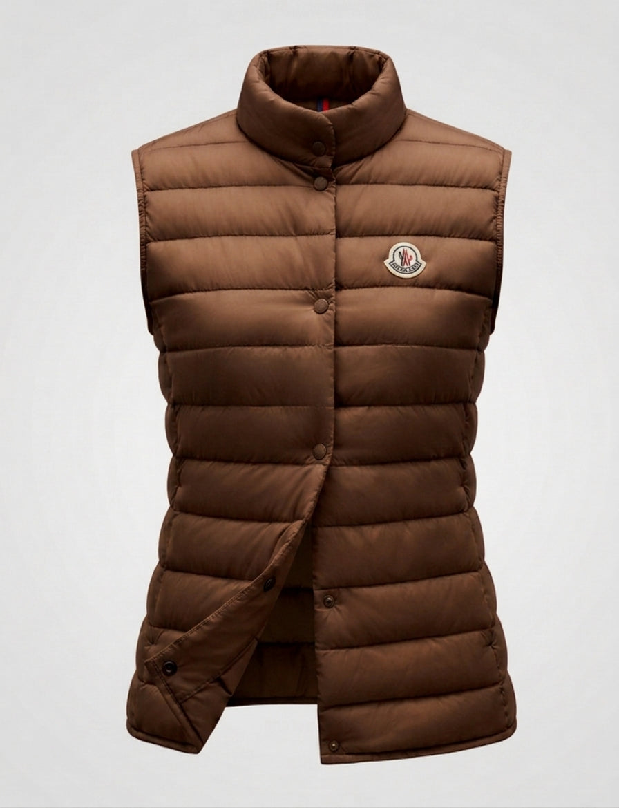 Manon square quilted high collar gilet – image 9