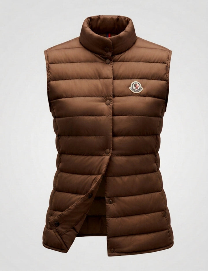 Manon square quilted high collar gilet – image 9