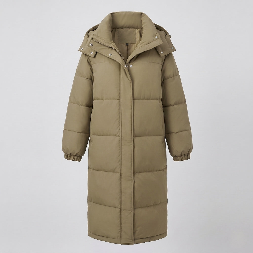 Rhoswen extra long hooded puffer coat – image 9