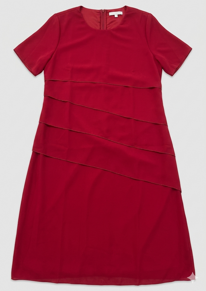 Rosaline layered chiffon short sleeve dress – image 8