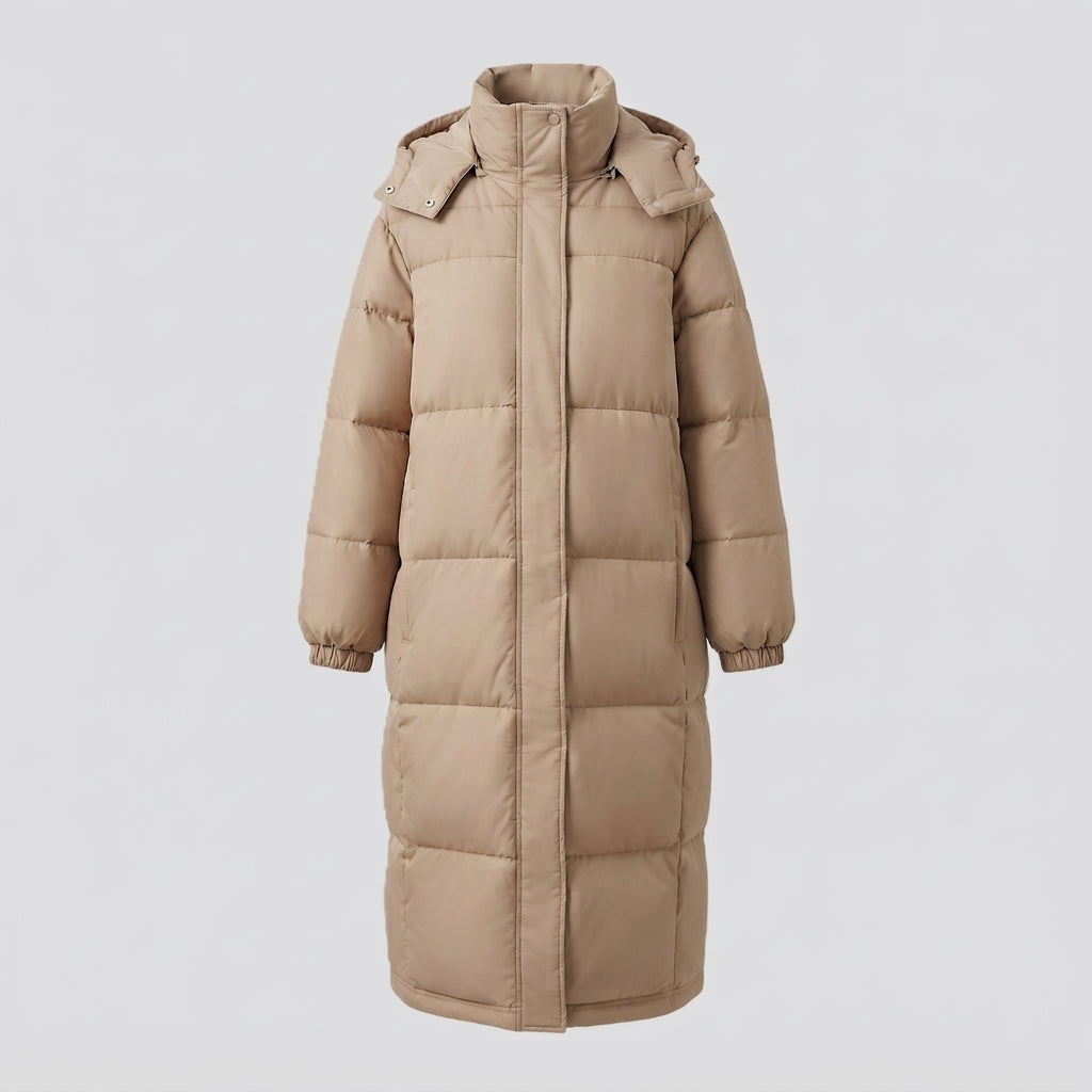 Rhoswen extra long hooded puffer coat – image 10