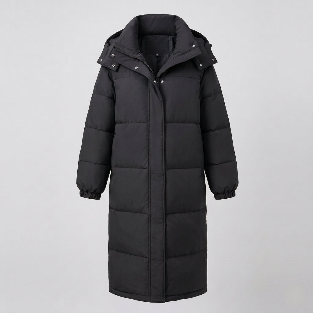 Rhoswen extra long hooded puffer coat – image 7